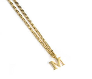 RS Initial Gold Necklace