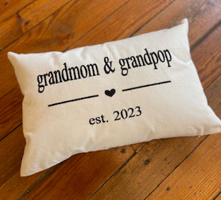 Grandmom & Grandpop Pillow
