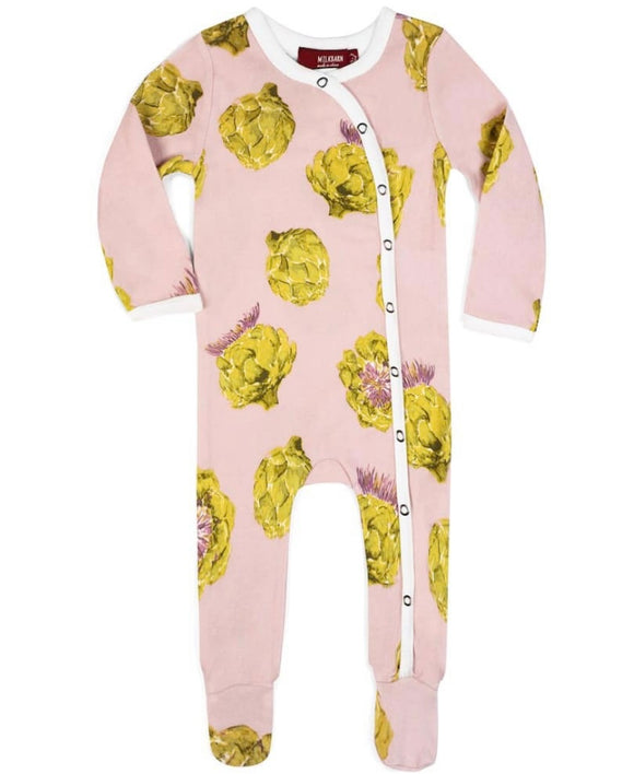 Artichoke Snap Footie Pajamas