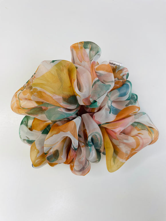 Oversized Floral Scrunchie