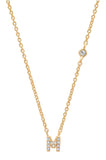 CZ Initial Gold Necklace