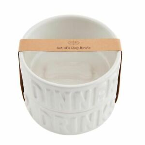 Dinner & Drinks Stacked Dog Bowl Set